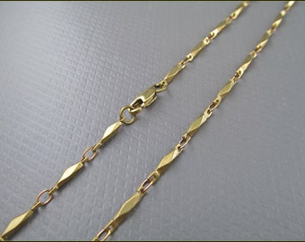 Interesting beautiful jewelry chain bronze gold colors 80 cm HK15