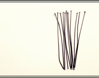 40 or 100 x Eye Pins 70mm/ 7cm black metallic - S39c