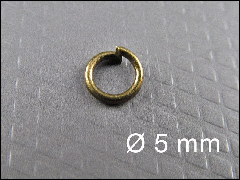 Open Jump Rings bronze Ø 5 mm R103 image 1