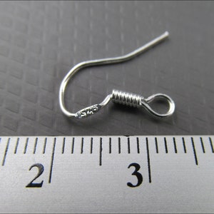 20x, 50x or 100x 925 Sterling Silver Ear Hooks Fisherman Hooks B22 image 4