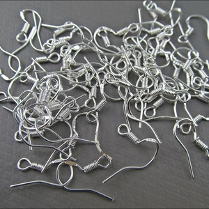 20x, 50x or 100x 925 Sterling Silver Ear Hooks Fisherman Hooks B22 image 3