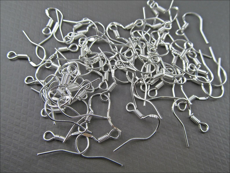 20x, 50x or 100x 925 Sterling Silver Ear Hooks Fisherman Hooks B22 image 3