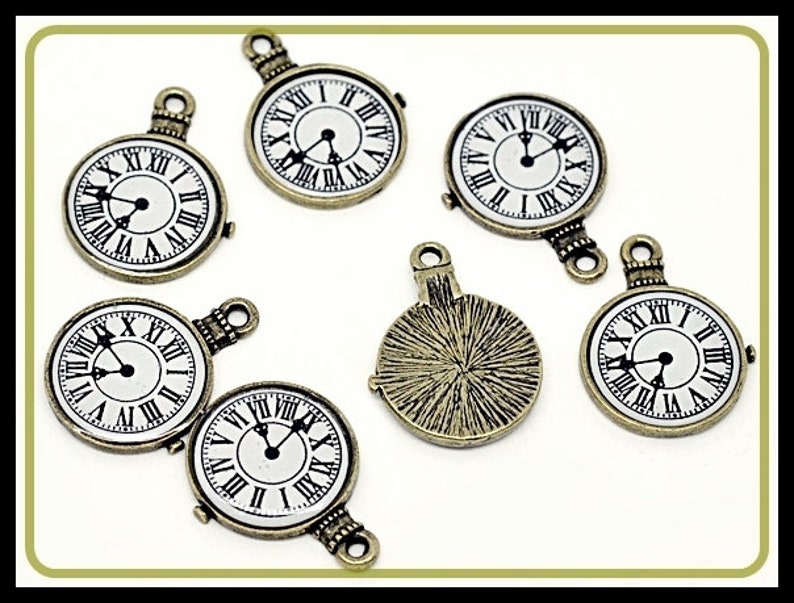 6 x Breloques Montre vintage antique image 3