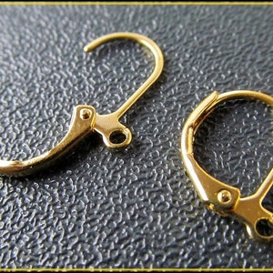 20x, 50x, 100x or 200x Golden Earring Lever Back Hoop B19 image 3
