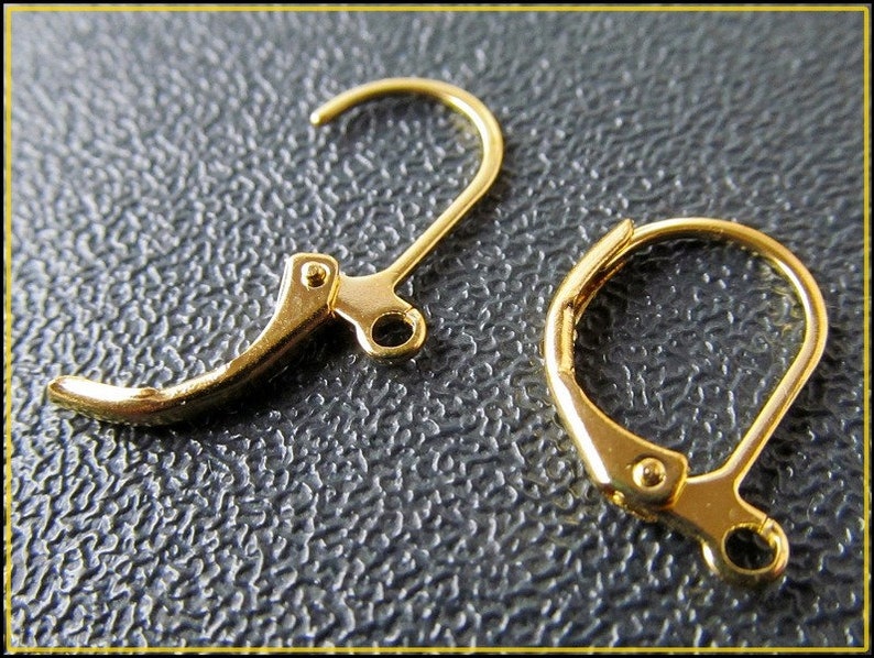 20x, 50x, 100x or 200x Golden Earring Lever Back Hoop B19 image 3