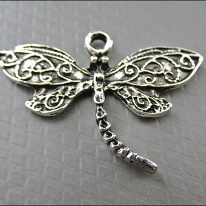 20x Dragonfly Charm Pendant bronze, silver or gold A54 image 3