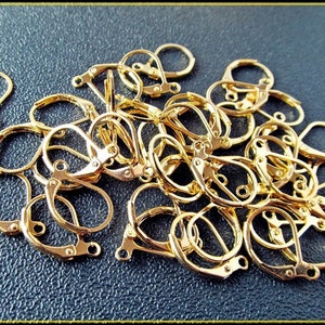 20x, 50x, 100x or 200x Golden Earring Lever Back Hoop B19 image 4