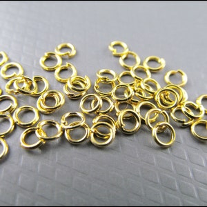 Open Gold Plated Jump Rings Ø 3 mm R501 image 3