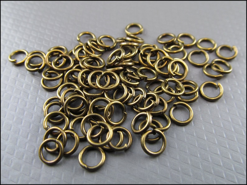 Open Jump Rings bronze Ø 5 mm R103 image 5