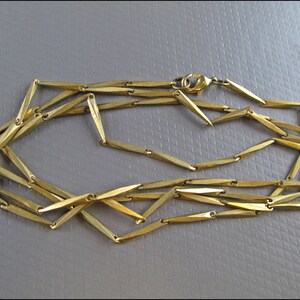 Belle chaine de bijoux en bronze 80 cm HK01 image 3