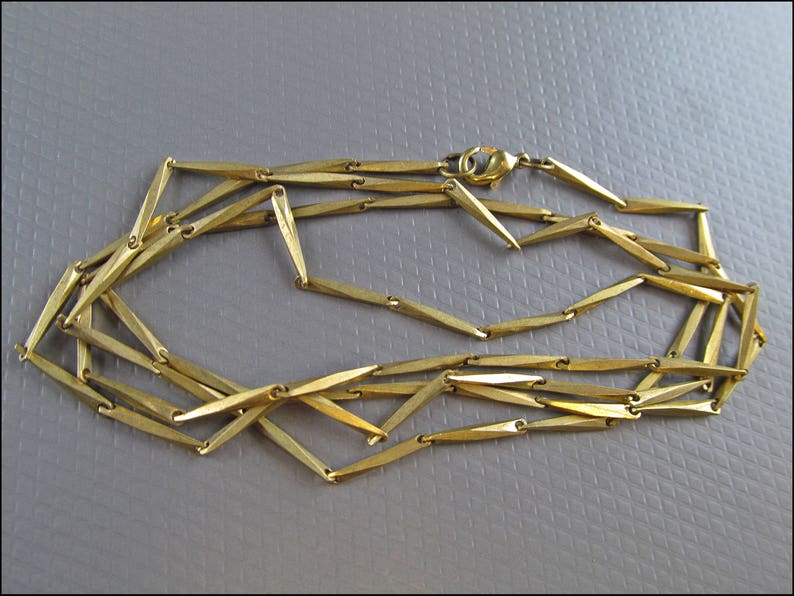 Belle chaine de bijoux en bronze 80 cm HK01 image 3