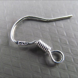 20x, 50x or 100x 925 Sterling Silver Ear Hooks - Fisherman Hooks - B22