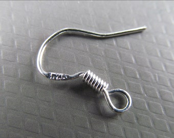 20x, 50x or 100x 925 Sterling Silver Ear Hooks - Fisherman Hooks - B22