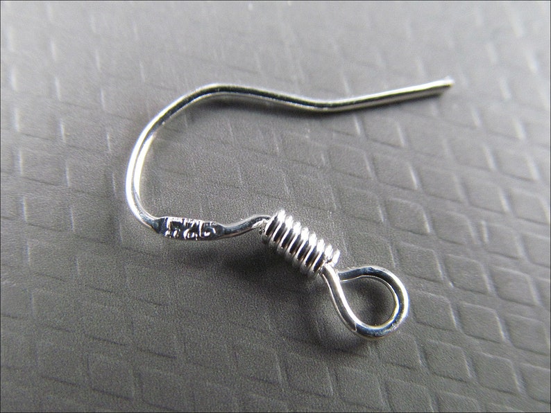 20x, 50x or 100x 925 Sterling Silver Ear Hooks Fisherman Hooks B22 image 1