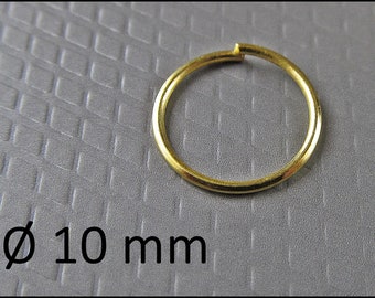 50x, 100x or 200x Gold Plated Jump Rings 10mm R508