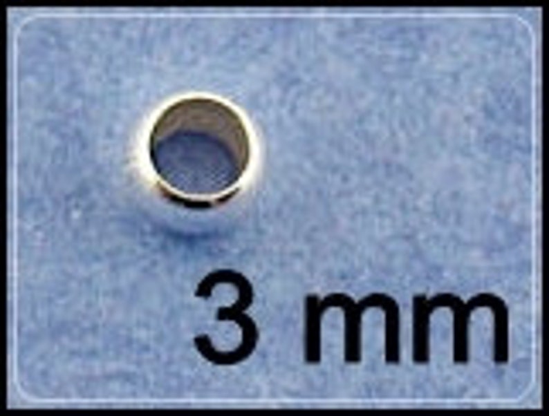 100 x Perles à écraser argentée 3 mm QP07 image 1