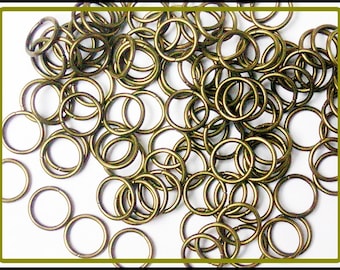 50 x Bronze bending rings 10 mm open - R108