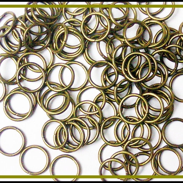 50 x Bronze bending rings 10 mm open - R108