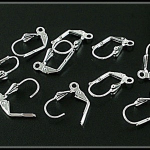 12x, 20x or 50x Silver Plated Earring Backs Clips B05 image 2