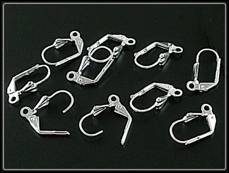 12x, 20x or 50x Silver Plated Earring Backs Clips B05 image 2