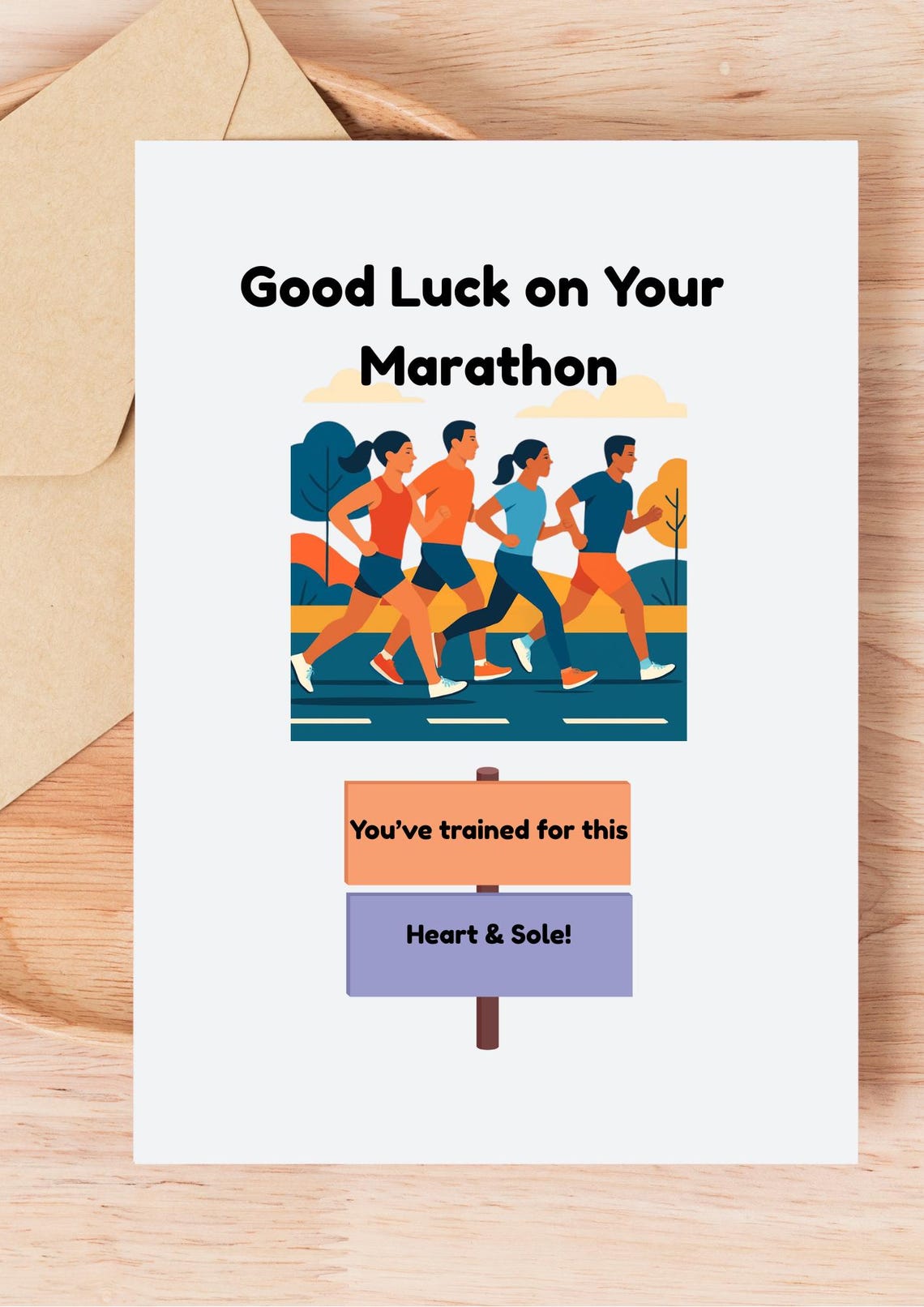 Printable Marathon Good Luck Card, Instant Download Running Card - Etsy