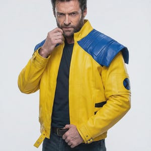 Wolverine Inspired Leather Jacket for Men – Marvel Cosplay Superhero Gaming Costume Coat
