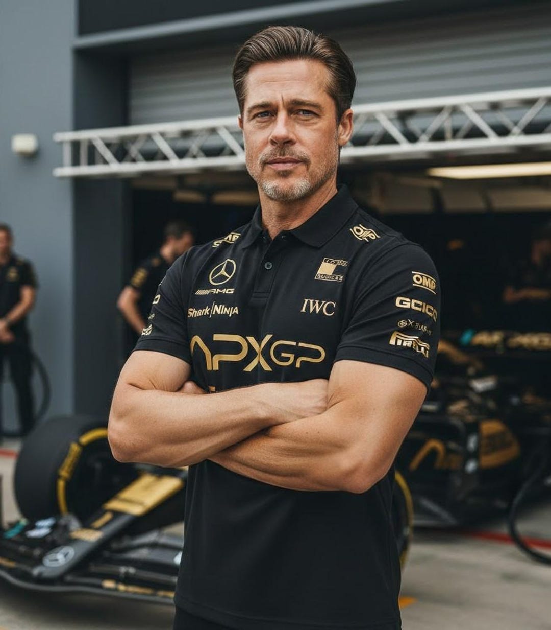 APXG Formula Racing Team Polo Black Gold Motorsport Crew Shirt Official ...