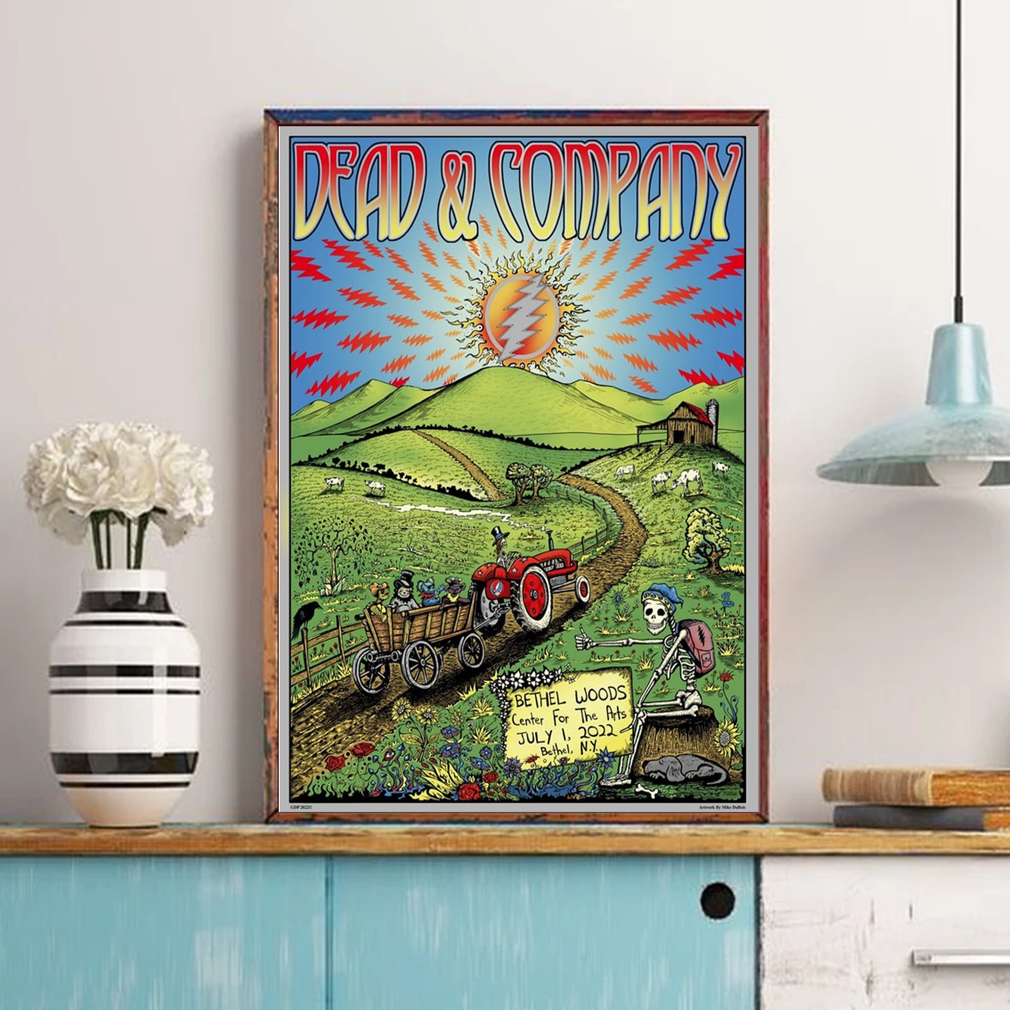 2022 Dead and Company Bethel woods Canvas Poster, Dead And Co Summer 2022 Tour Poster