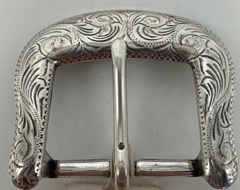 Vintage Odessa Star C10763 Western Belt Buckle Silver Floral Engraved 1994 NEW