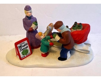Vintage Lemax Village Collection Porcelain Maple Season  #73222 1997