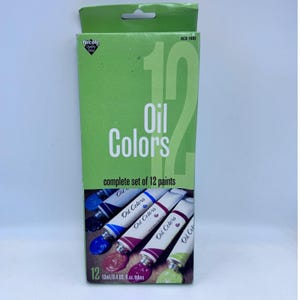 Nicole Quality Value 12 Oil Colors Paint Set 12ml Tubes Non-Toxic ACS 1602 image 1