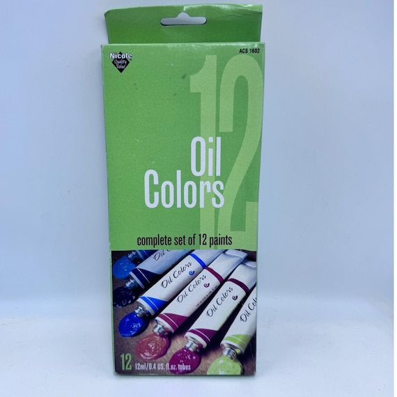 Nicole Quality Value 12 Oil Colors Paint Set 12ml Tubes Non-Toxic ACS 1602