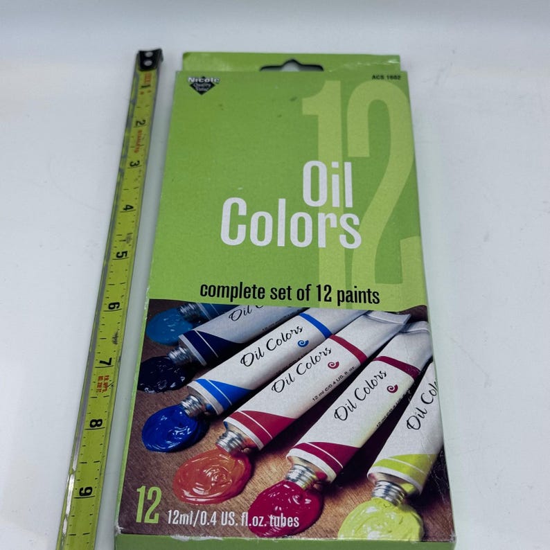 Nicole Quality Value 12 Oil Colors Paint Set 12ml Tubes Non-Toxic ACS 1602 image 5