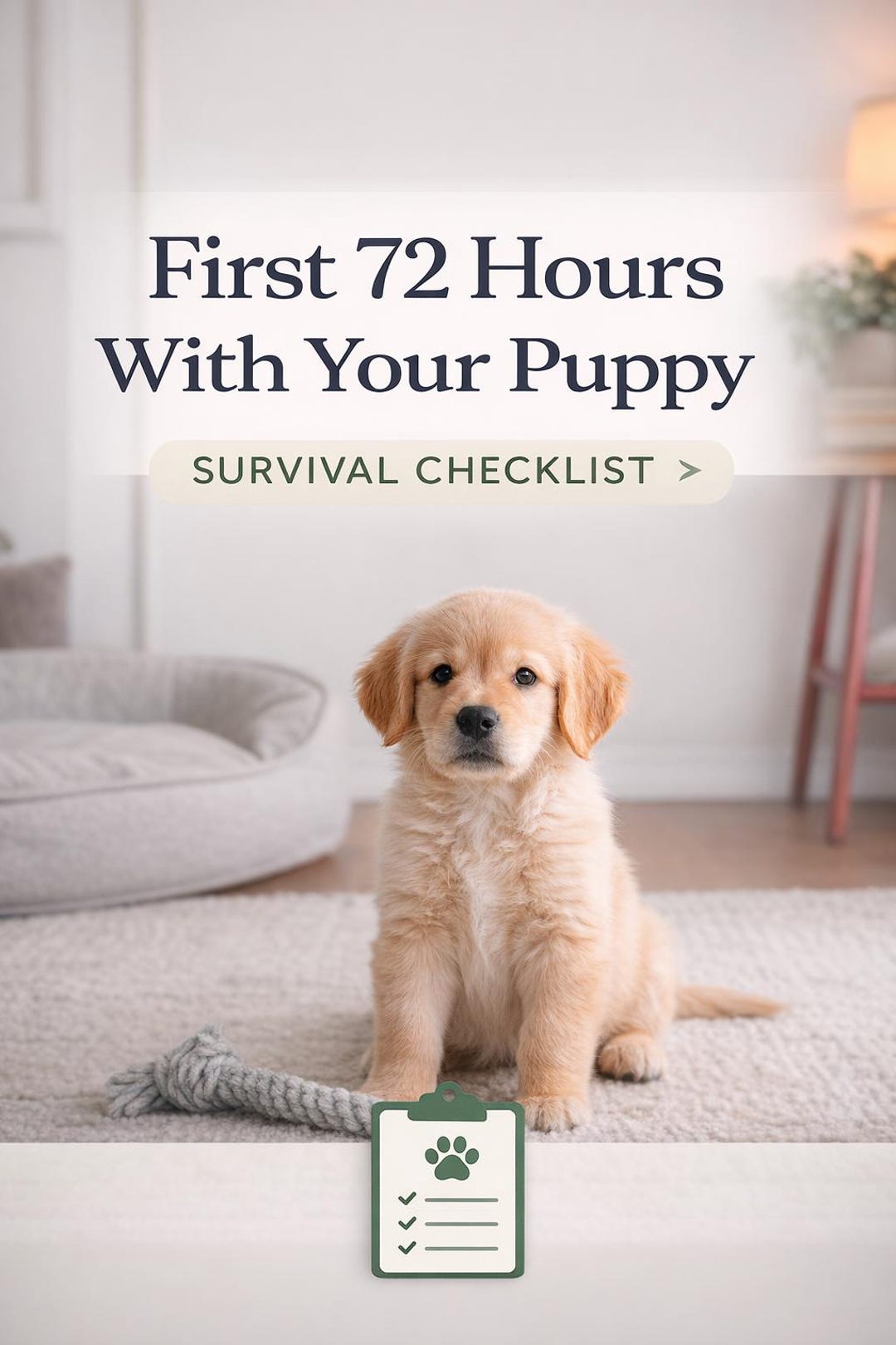 New Puppy Checklist | First 72 Hours Survival Guide (PDF Download) - Etsy