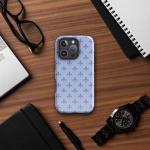 Blue Fleur de Lis Tough Case for iPhone®