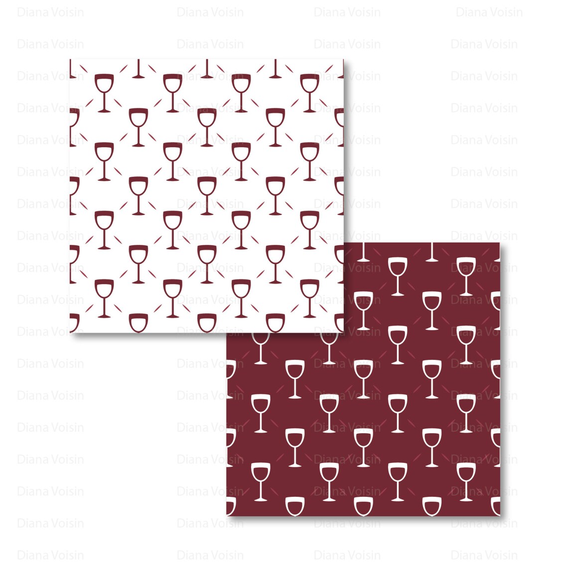 Digital Scrapbook Paper Red Wine Variety 24 Pack Fun Wine Etsy