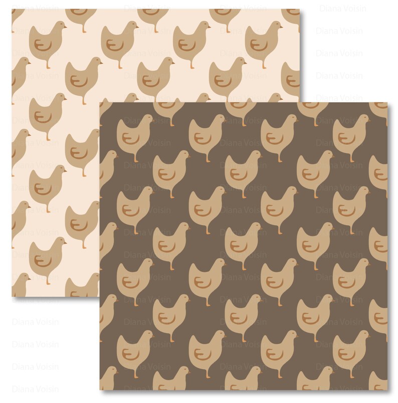 Farm Digital Scrapbook Paper Variety Pack Green Orange Animal - Etsy