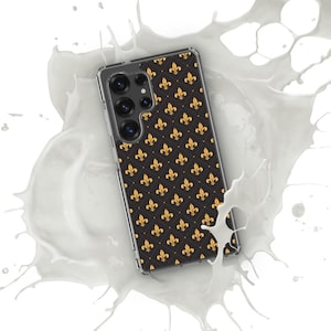 Black and Gold Fleur de Lis Clear Case for Samsung®