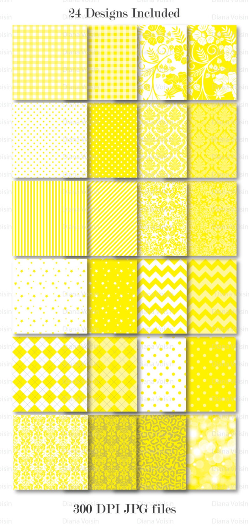 Yellow Digital Scrapbook Paper Digital Scrapbooking Paper Etsy