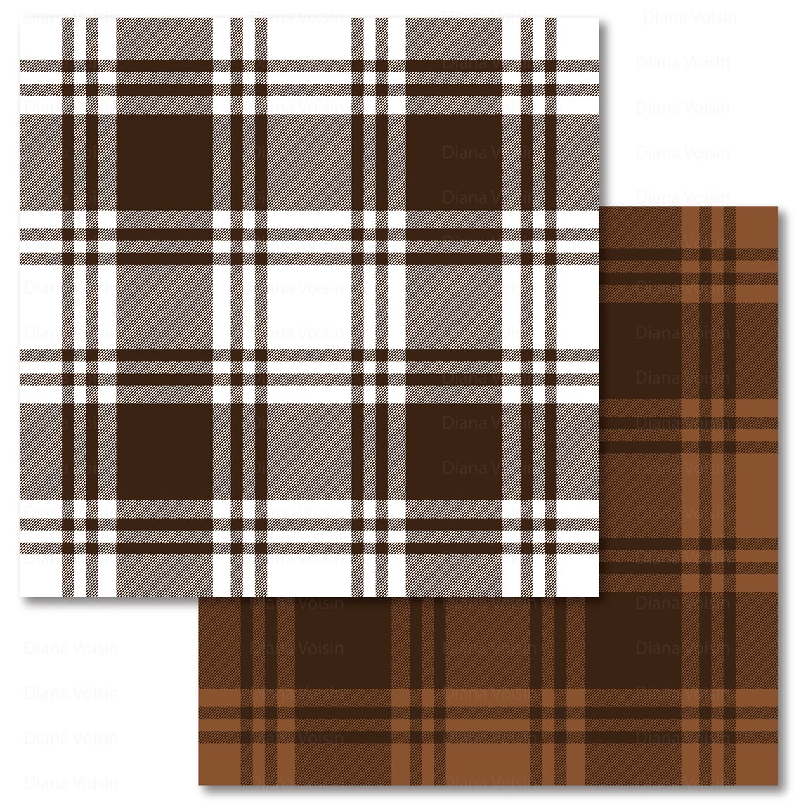 Brown Digital Pattern Pack Digital Scrapbook Paper with Etsy