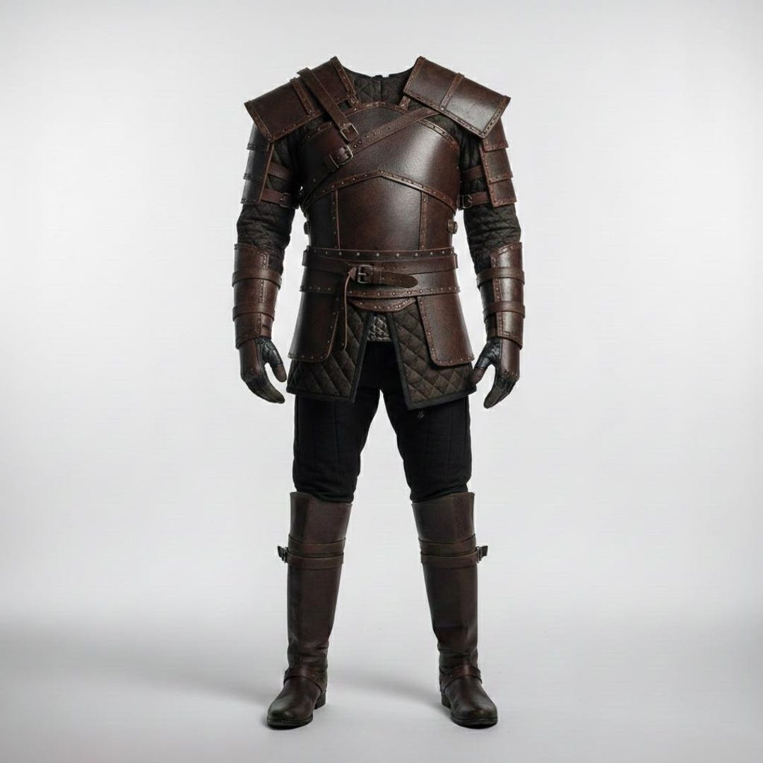 Medieval Leather Armor Costume | Handmade Fantasy Warrior Outfit | LARP ...