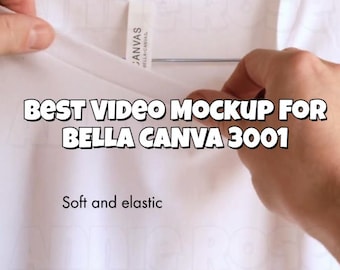 Bella Canvas 3001 Video Size Chart for Women and Men Video Mockup, 3001 Video Size Chart , Bella Canvas 3001 video, Video Size Guide 3001