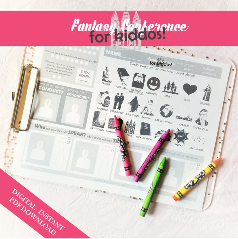 LDS Fantasy Conference Family Bundle PDF Etsy