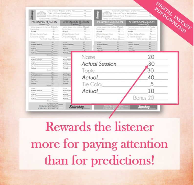 LDS Ultimate Fantasy Conference Game Ages 12 to Adult PDF Etsy