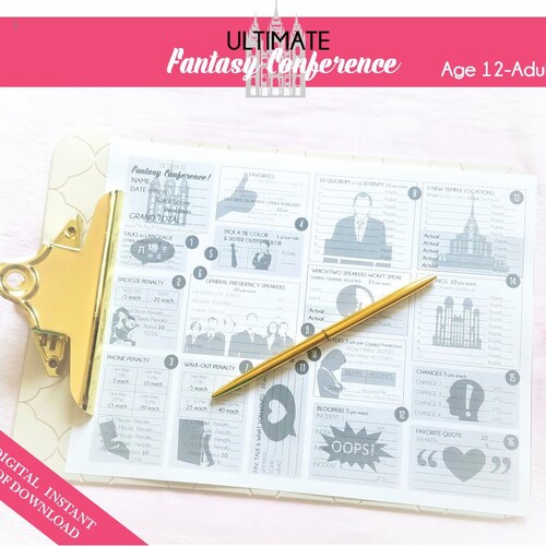 LDS Ultimate Fantasy Conference Game Ages 12 to Adult PDF Etsy