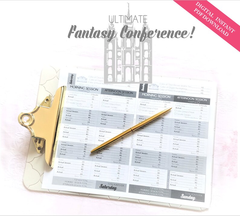 LDS Fantasy Conference Family Bundle PDF Etsy