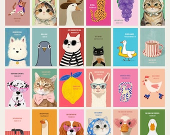 キリスト教聖書の一節ウォールアートコラージュキット（70ピース）、エクレクティックギャラリー（4 x 6インチ、PDF/JPG形式）