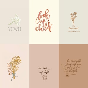 70PCS Boho Christian Bible Verse Wall Collage Kit, Scripture Wall Art Prints, Neutral Faith Decor, Aesthetic Bohemian Bedroom Dorm Gallery