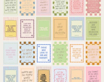 70PCSPastel Christian Bible Verse Wall Collage Kit, Scripture Art Prints, Faith Decor (Digital Download)