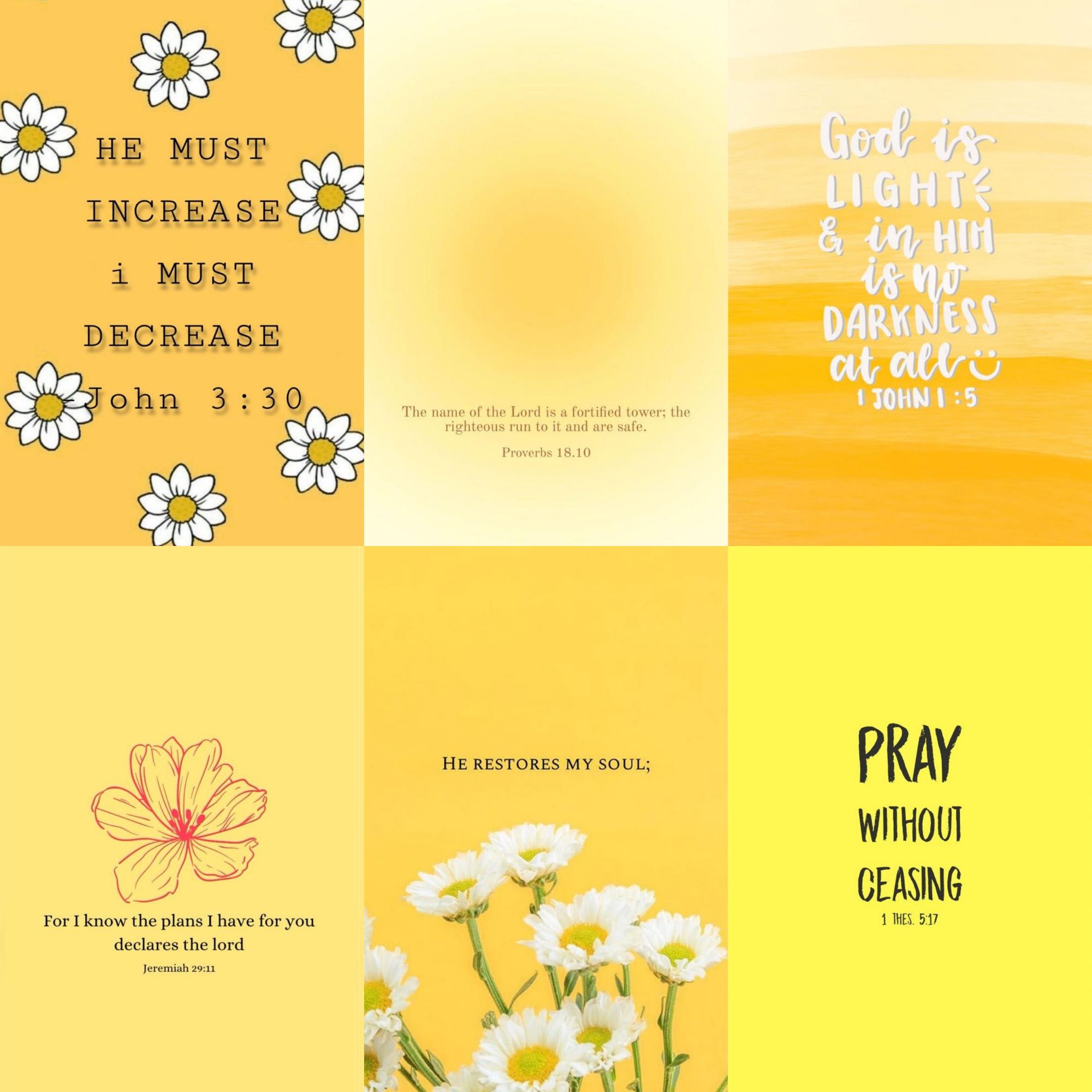 70PCS Yellow Christian Bible Verse Wall Collage Kit, Scripture Faith ...